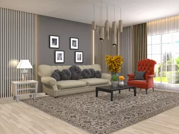 Traditional Kashan Persian Area Rug 8x12