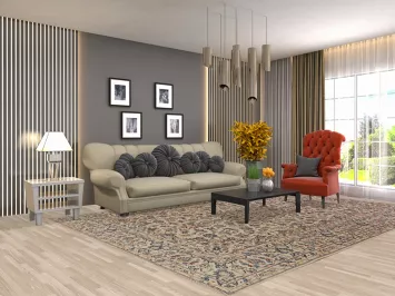 Traditional Kashan Persian Area Rug 8x12