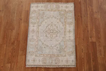 Geometric Oushak Turkish Wool Rug 2x3