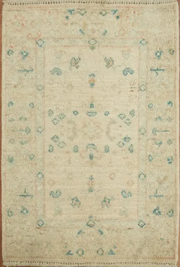 Handmade Oushak Turkish Wool Rug 2x3