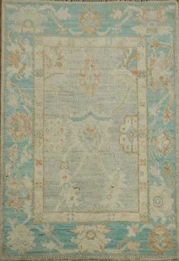 Handmade Oushak Oriental Wool Rug 2x3