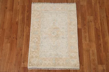 Geometric Oushak Oriental Wool Rug 2x3