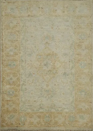 Geometric Oushak Oriental Wool Rug 2x3