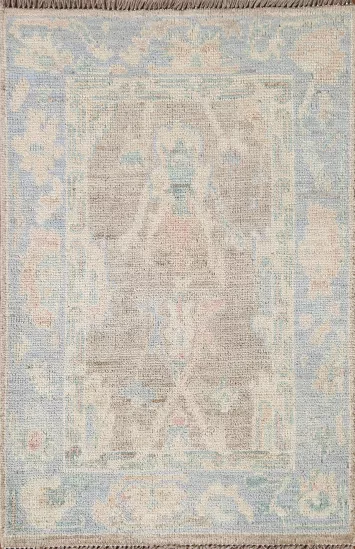Muted Oushak Turkish Rug 2x3