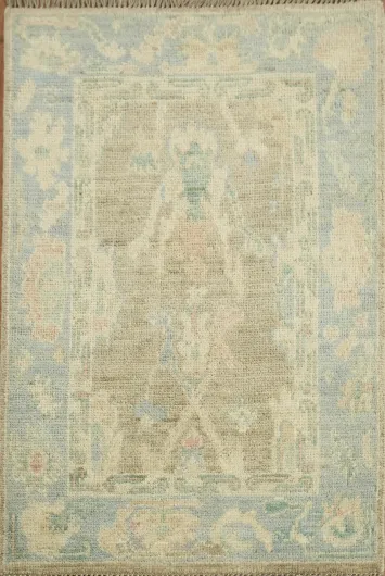 Muted Oushak Turkish Rug 2x3