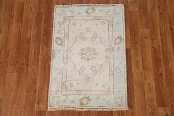 Geometric Oushak Oriental Wool Rug 2x3