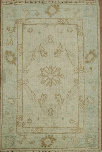 Geometric Oushak Oriental Wool Rug 2x3