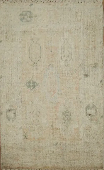 Muted Oushak Oriental Wool Rug 2x3