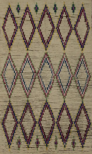 Bold & Vibrant Geometric Diamonds Moroccan Area Rug 5x8