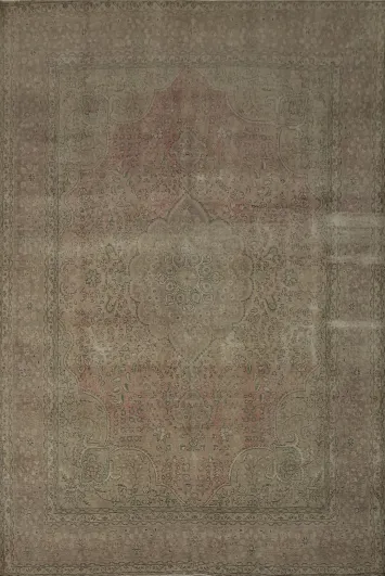 Distressed vintage-style Tabriz Persian Area rug 10x12