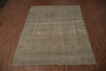 Distressed vintage-style Tabriz Persian Area rug 10x12