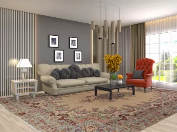 Vintage Kerman Persian Area Rug 10x14