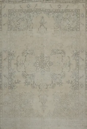 Distressed Tabriz Persian Area Rug 10x13
