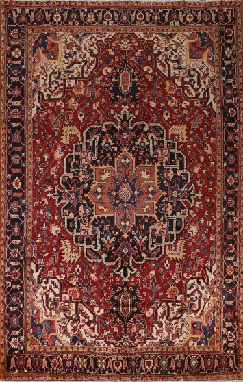 Vegetable Dye Heriz Serapi Persian Area Rug 8x11