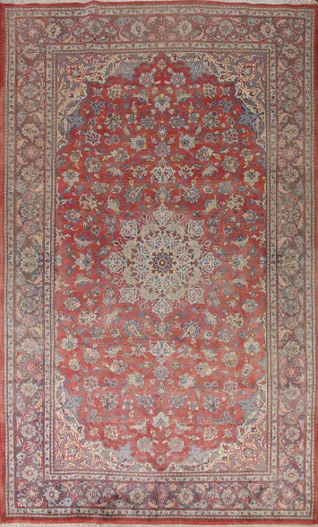 Vintage Wool Najafabad Persian Area Rug 7x10