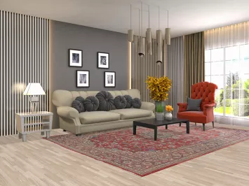 Vintage Wool Najafabad Persian Area Rug 7x10