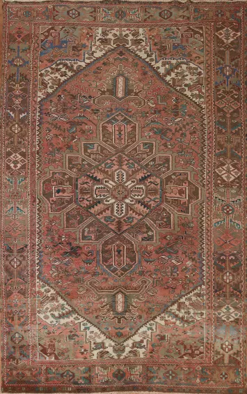 Geometric Heriz Persian Area Rug 8x11