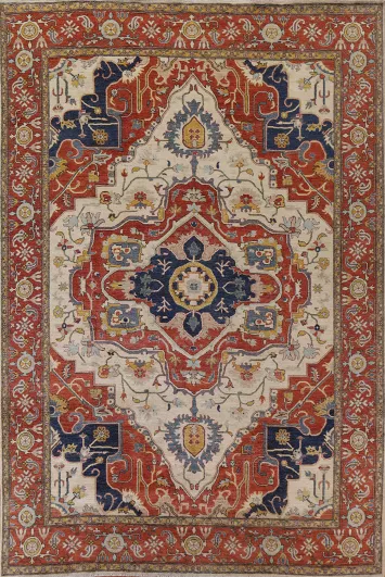 Vegetable Dye Heriz Serapi Area Rug 9x12