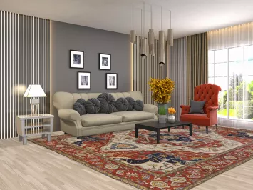 Vegetable Dye Heriz Serapi Area Rug 9x12