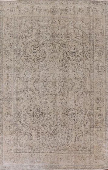 Distressed Tabriz Persian Area Rug 7x10