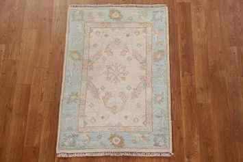 Handmade Oushak Turkish Wool Rug 2x3