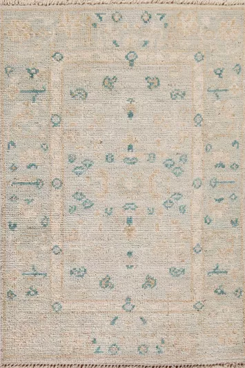 Handmade Oushak Turkish Wool Rug 2x3