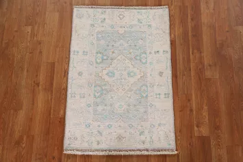 Geometric Oushak Turkish Wool Rug 2x3