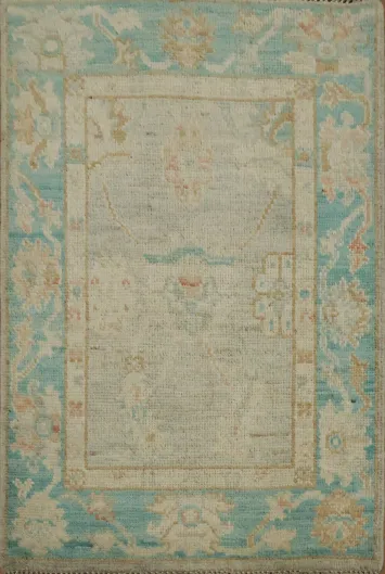 Handmade Oushak Oriental Wool Rug 2x3