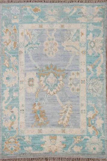 Handmade Oushak Turkish Wool Rug 2x3