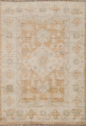 Geometric Oushak Turkish Rug 2x3