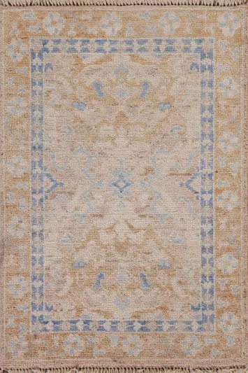 Geometric Oushak Turkish Wool Rug 2x3