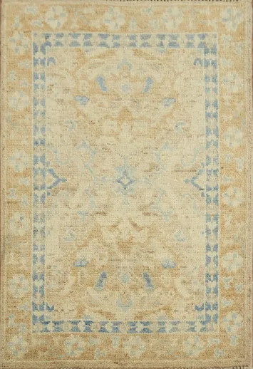 Geometric Oushak Turkish Wool Rug 2x3