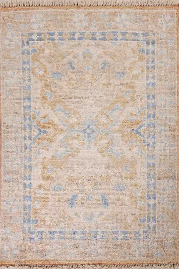 Orange Oushak Oriental Wool Rug 2x3