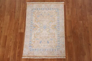 Orange Oushak Oriental Wool Rug 2x3