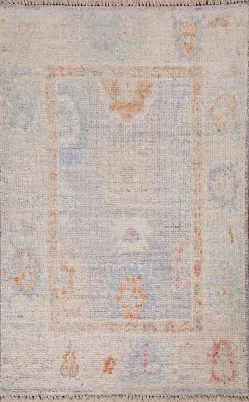 Vegetable Dye Oushak Turkish Rug 2x3