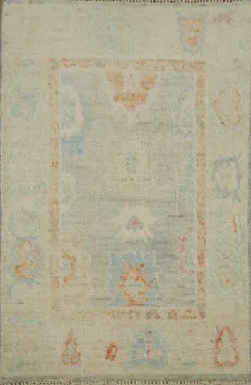 Vegetable Dye Oushak Turkish Rug 2x3