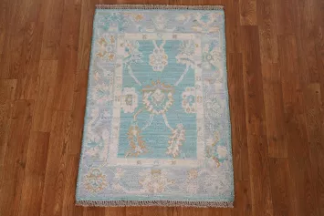 Vegetable Dye Oushak Turkish Rug 2x3