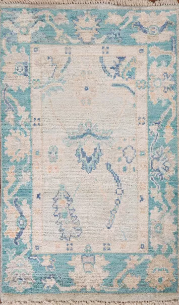Vegetable Dye Oushak Turkish Rug 2x3