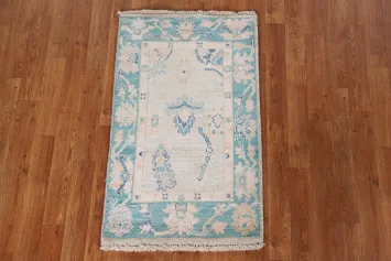 Vegetable Dye Oushak Turkish Rug 2x3