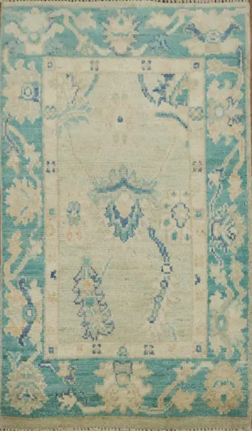 Vegetable Dye Oushak Turkish Rug 2x3