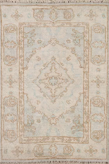 Vegetable Dye Oushak Turkish Rug 2x3