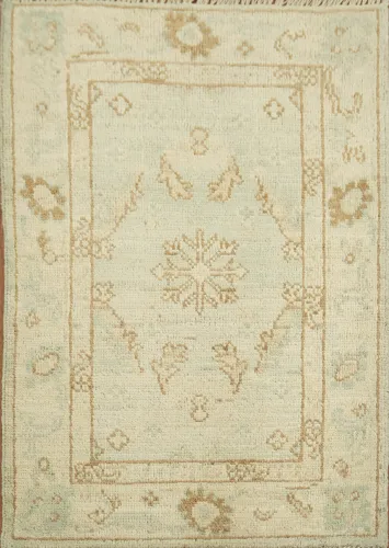 Vegetable Dye Oushak Turkish Rug 2x3