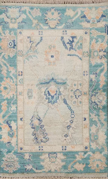 Vegetable Dye Oushak Oriental Rug 2x3