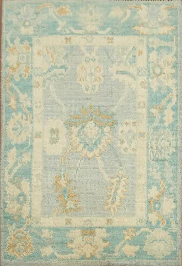 Handmade Oushak Turkish Wool Rug 2x3