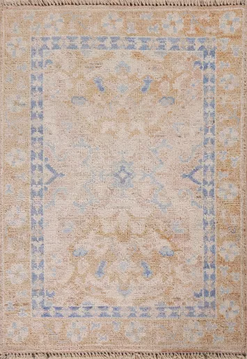 Vegetable Dye Oushak Oriental Wool Rug 2x3