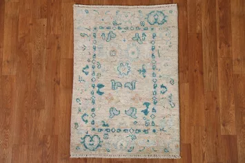 Vegetable Dye Oushak Oriental Wool Rug 2x3