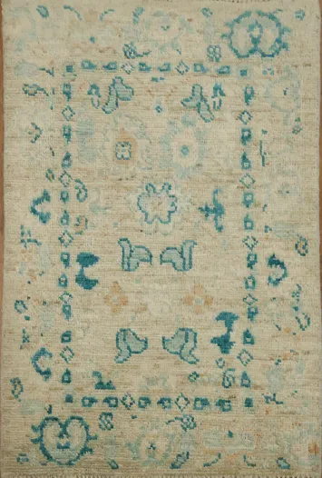 Vegetable Dye Oushak Oriental Wool Rug 2x3