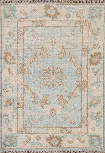 Vegetable Dye Oushak Oriental Rug 2x3
