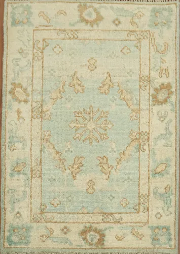 Vegetable Dye Oushak Oriental Rug 2x3