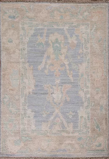 Vegetable Dye Oushak Handmade Rug 2x3